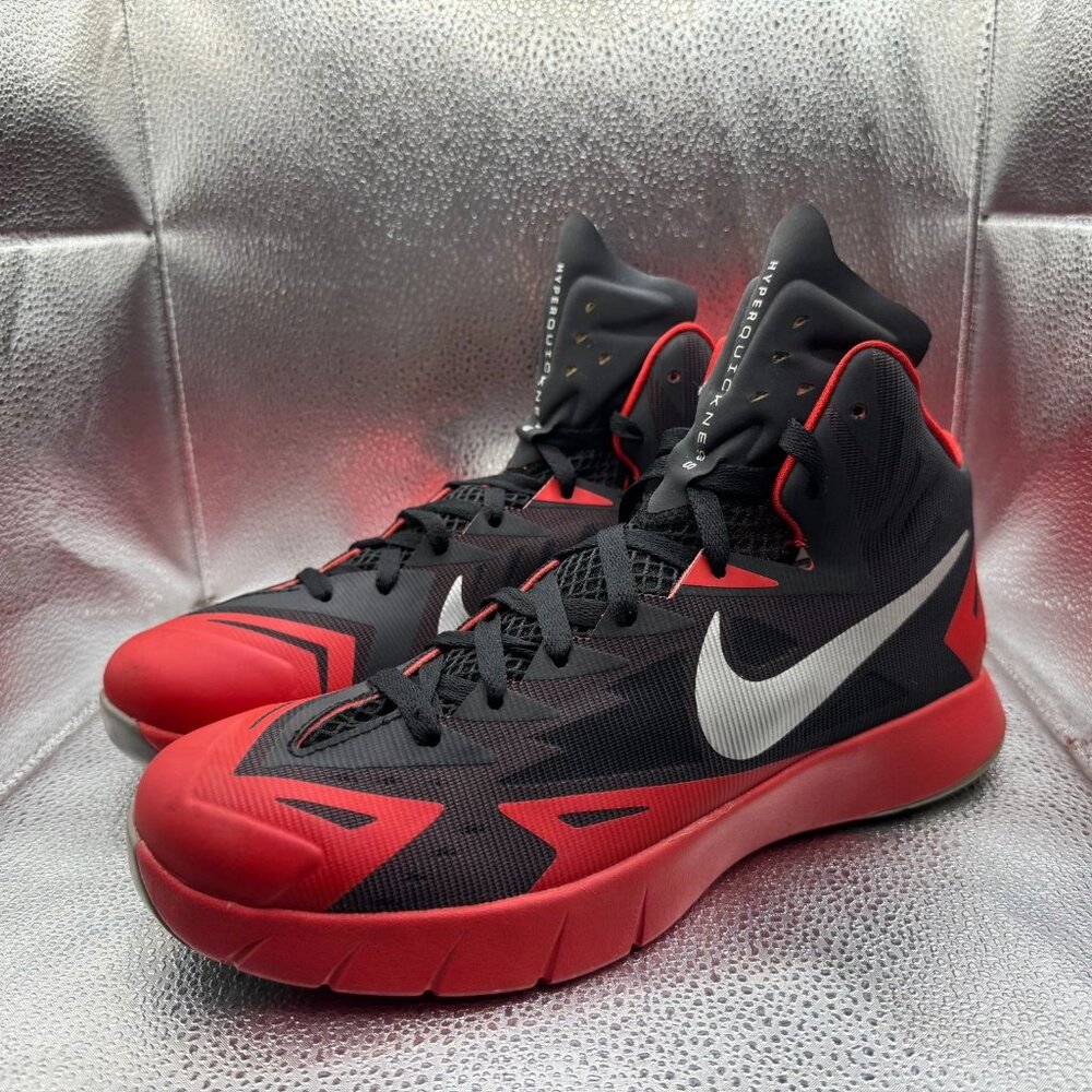 Size 10 Nike Lunar Hyperquickness Red Black Mens‎ Basketball Shoes 652777-006